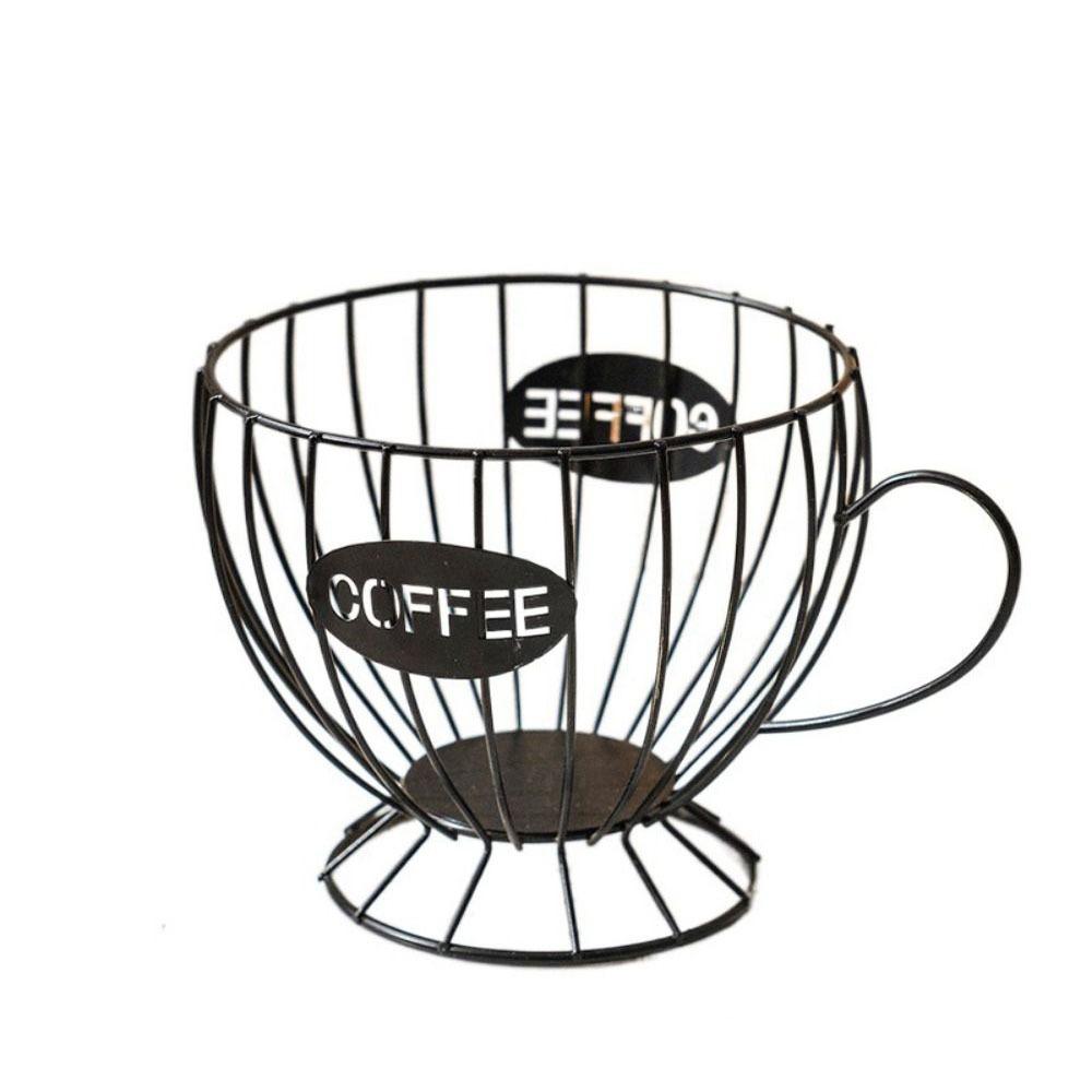 Metal Wire Coffee Capsule Holder Large Capacity Fruit Snack Storage Rack K Cup Organizer  Bar