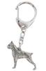 Boxer (cropped Ears) Made In England Art Dog Keychain Collection