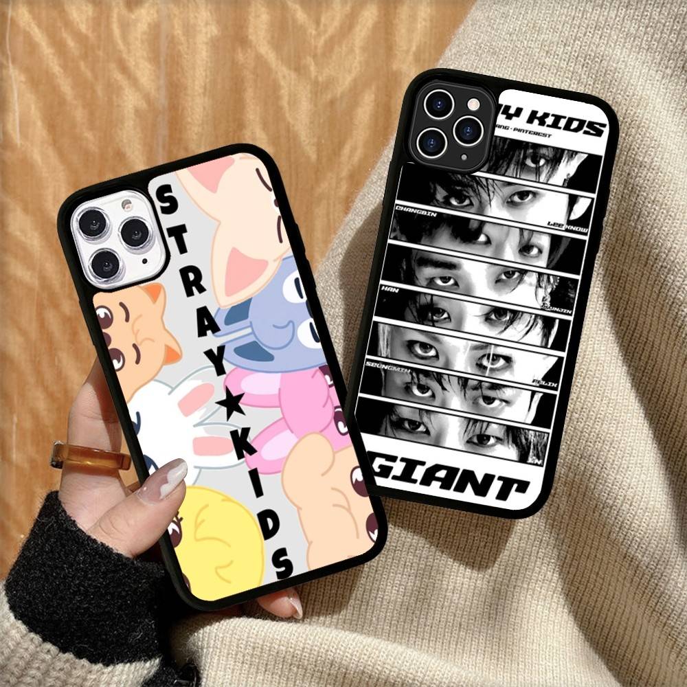 1PC Fashion Kpop S-Stray-Kids Phone Case For iPhone 17 16 15 14 13 Plus 12 11 Pro Max PC+TPU Cases Back Cover
