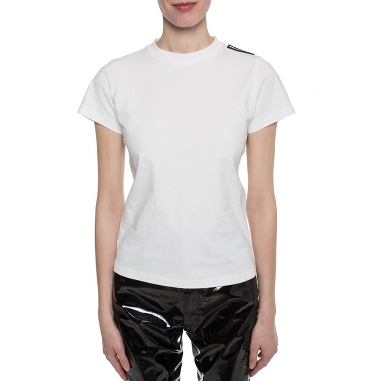 Balenciaga T Shirts Women's White Crew Neck Moderate 571213TEVB69044