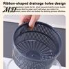 Manual Vegetable Prep Tool Dehydrator, Hand Crank Plastic Salad Spinner, Double-layer Portable Spinner for Restaurants Separable Food Dryer