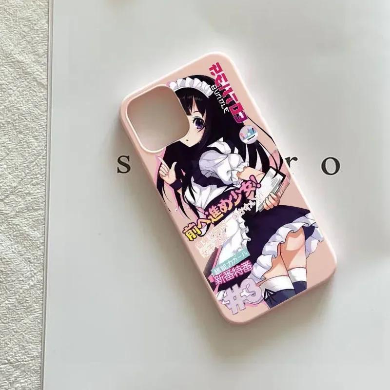 Прозрачный чехол для телефона с японскими девушками для iphone xr xs 13 11 pro max 12 mini 7 14 8 15 мультяшная милая девушка-горничная мягкий tpu чехол iPhone 13Pro