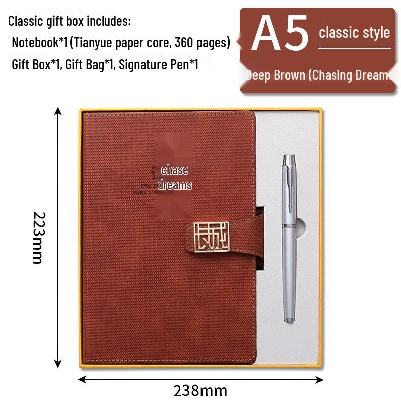 Custom Logo A5 Business Office Notebook Gift Set with 2025 Diary
