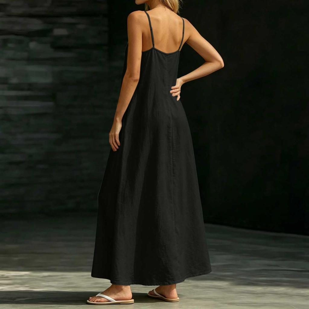 Women's Elegant Backless Spaghetti Strap Maxi Dress for Summer Sundresses for Women Vacation Outfits for Women Spring Dresses for Women