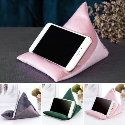Velvet Pillows Mobile Phone Holder Multi-functional DIY Crafts Triangle Phone Stand Portable Skin Friendly