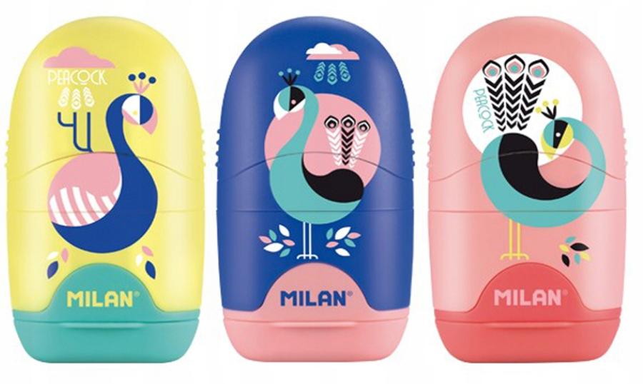 Anspitzer-Radiergummi Kapsel Pfau A'16 4701116Pck