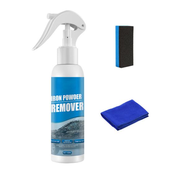 100ml Automotive Rust Remover Spray, Car Rust Removal Spray, Iron Powder Remover, Fast-Acting Iron Rusts Cleaner for Wheels, Rims, Metal, Safe On Most