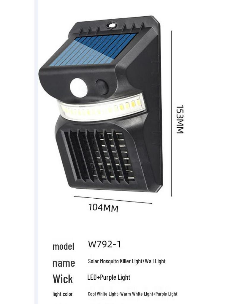 Solar LED Mosquito Killer Lamp for Outdoor and Garden Use