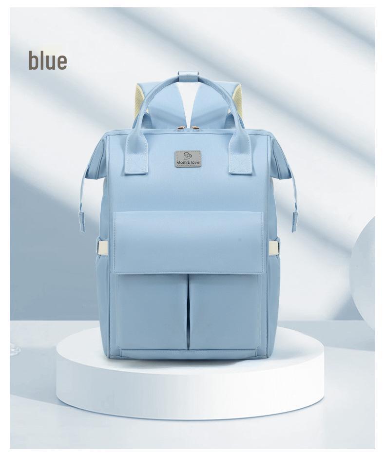 Colorful Double Shoulder Mummy Bag – Large Capacity Diaper Backpack for Mom and Baby