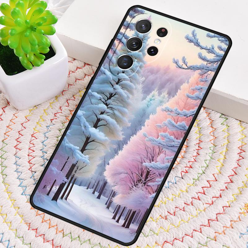 Landscape Winter Light Snow Silicone Phone Case For Samsung Galaxy Note 10 Pro S26 S25 S24 S23 S22 S21 Plus S25Ultra Capa Cover