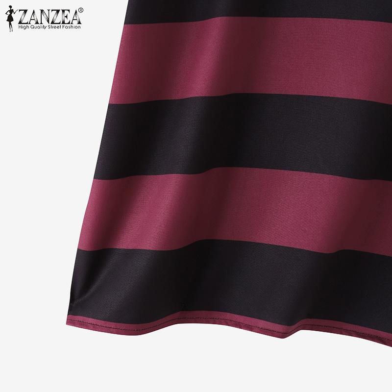 ZANZEA Dámská letní tílka bez rukávů s klopou a pruhy