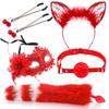 Erotic Mask Ear Hairpin Vestibule Anal Plug Female Device Supplies Sm Metal Erotic Set Foxtail Six-Piece Set