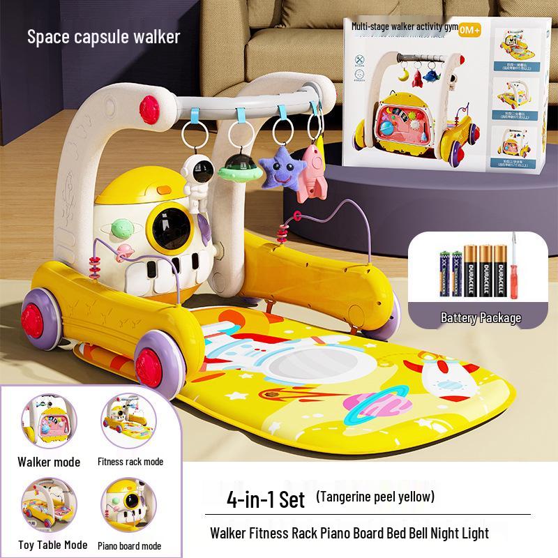 Multifunktionaler Baby-Pedal-Klavier-Gehwagen: Frühes Lern- & Fitnessspielzeug für Neugeborene & Kleinkinder (0-3 Jahre)