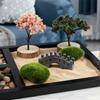 Japanse Zenes Tuin voor Bureau Hout Zand Tuin Zenes Decoraties Meditaties Cadeau Sensorische Therapie Tool Mindfulness Emotioneel