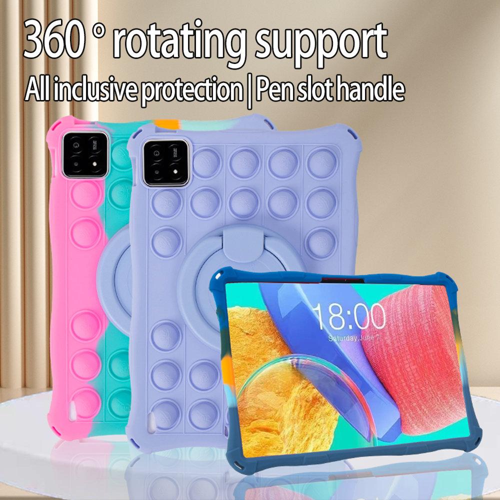 Bubble Toys Weiche Silikonhülle für Xiaomi Pad 6S Pro 12,4 Zoll Drehbarer Griff Ständer Kindersichere Tablet-Hülle