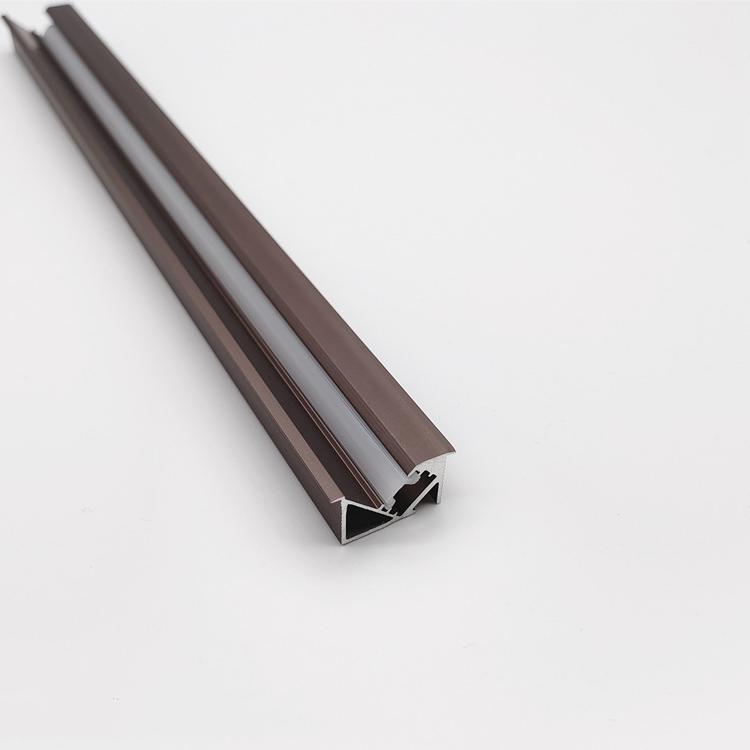 0.5m/1m 45 Degree Oblique Lighting LED Aluminum Profile Cabinet Recessed Hidden Linear Strip Light Closet Shelf Layer Bar Lamp