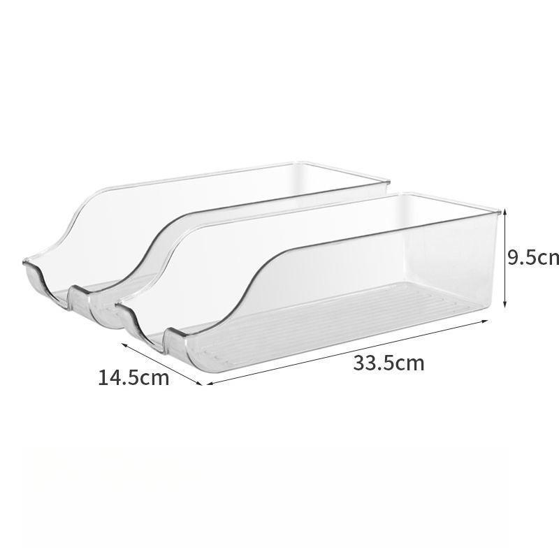 Transparent Plastic Refrigerator Organizer - Hand Washable, Suitable for Refrigerator Freezers Pantries Kitchens Storage Rooms