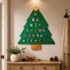Cloth Ornaments Christmas Tree Shape Storage Bag Countdown Calendar Storage Bags  Christmas Decor