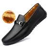 Fashion Men's Loafers Genuine Leather Men Shoes Handmade Male Casual Driving Flats Leisure Slip-on Comfy Moccasins Soft Business Shoes