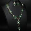 Evropský a americký retro dvorní drahokamový perlový náhrdelník a náušnice set Ženskost doplňky