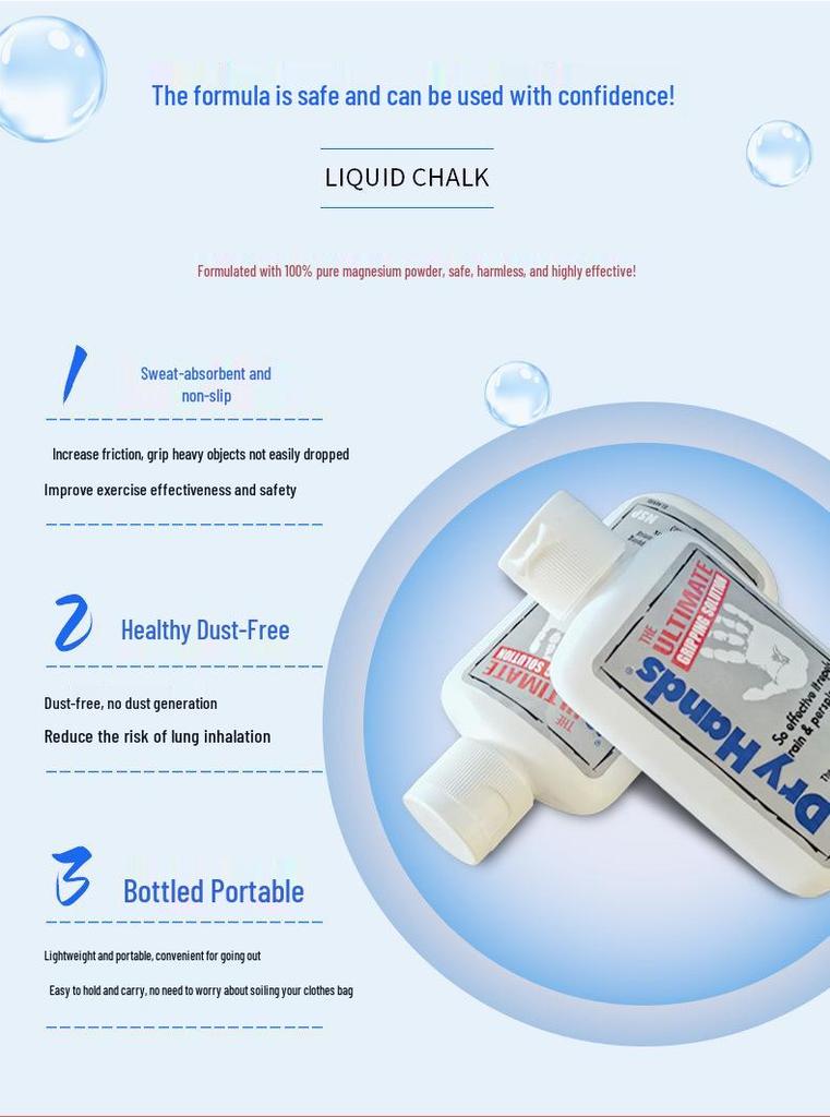 Transparent Anti-Slip Liquid Chalk for Pole Dancing