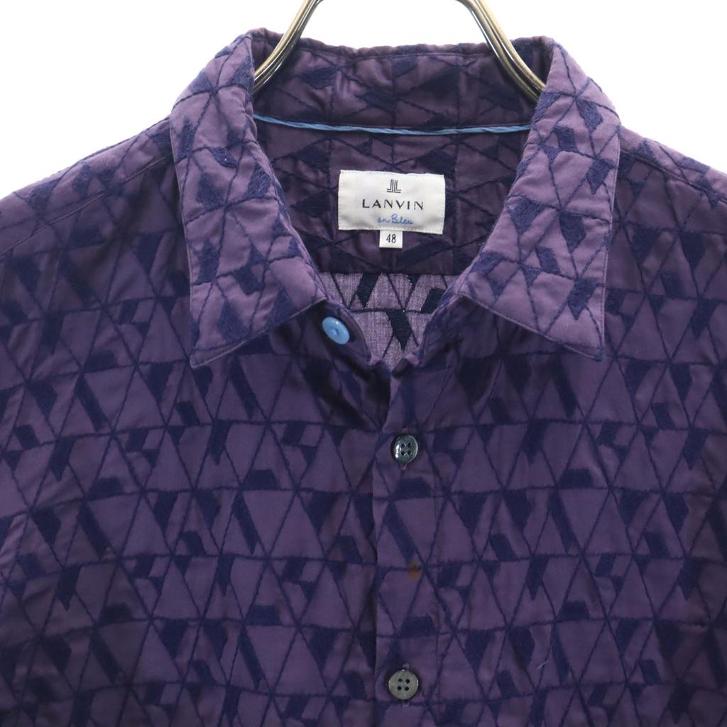 LANVIN en Bleu made in Japan Overall handle Long sleeve shirt 48 purple Men's Used
