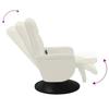 Massage Chair with Footrest Cream Velvet