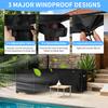 Wasserdichte Outdoor-Modulsofa-Abdeckung Robuste L-Form-Sofa-Abdeckung Rasen-Sofa-Abdeckungen Gartenmöbel Wetterschutz