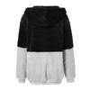 Women's Color Block Pullover Hoodie Half Zip Sherpa Fleece Sweatshirt Long Sleeve Casual Warm Outerwear