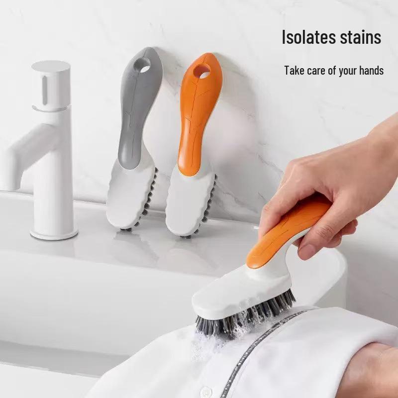 Multi-Functional Soft Bristle Shoe & Laundry Brush with Wall Mount