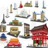 City World Famous Architecture Model Building Blocks Creative Eiffel Tower Taj Maha Villa House Bricks Toy for Children Adult