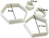 4 Sizes Soccer Pattern Cake Cookie Molds Cutters DIY Hexagon Fondant Moulds Soccer Ball Cookie Cutter Football Cake Decorations