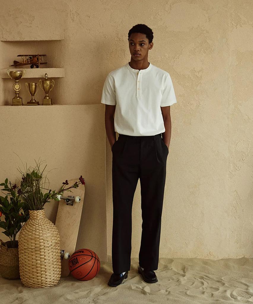 Jelolaunji [Italian Material] Canonico Comfort Wool Slacks Black