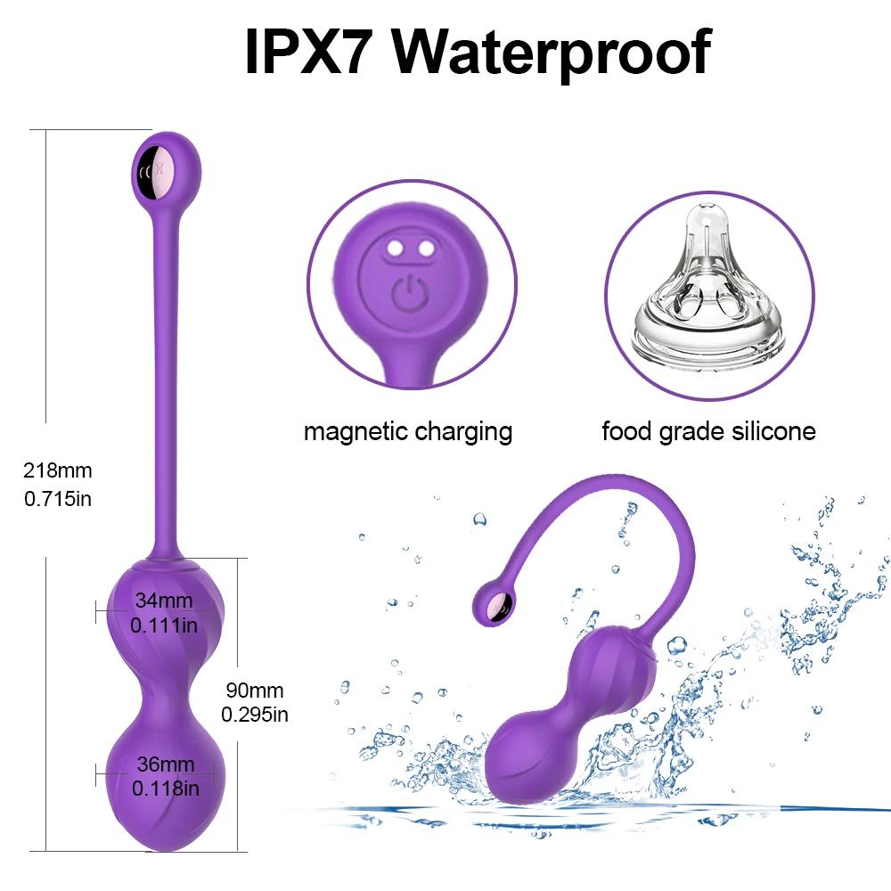 Kegel Ball for Women Vaginal Tightening Training Vibrator Benwa Ball Geisha Pelvic Muscle Trainer Shrinking Ball Female Sex Toy