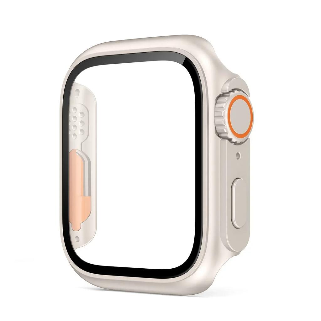 Glas + Hülle für Apple Watch S10 42 mm 46 mm Displayschutzfolie/Schutzhülle mit integriertem Ultra Bumper Case für iWatch Series 10 987654SE