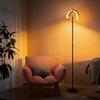 Dimmable Floor Lamp 2700K-6000K with Remote Control and Dual Head Rotating 350 Degrees, Black
