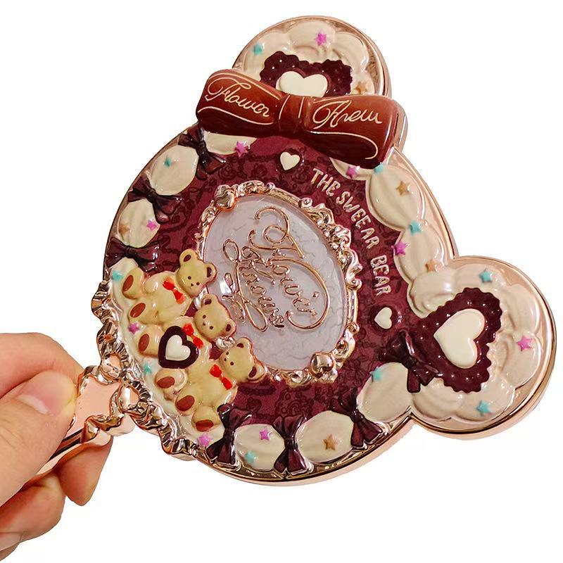 В наличии: Мятно-зеленое Зеркало для макияжа  Принцесса Медвежонок  - Ручное, Высококачественный дизайн