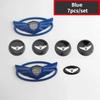 7pcs Car Front Rear Emblem Steering Wheel Sticker Wheel Center Sticker for Hyundai GENESIS Coupe Modified Logo 3D Badge