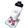 Set Christmas Decorations Decorative Products Toilet Seat Cover Toilet Case Rug Set Toilet Mat