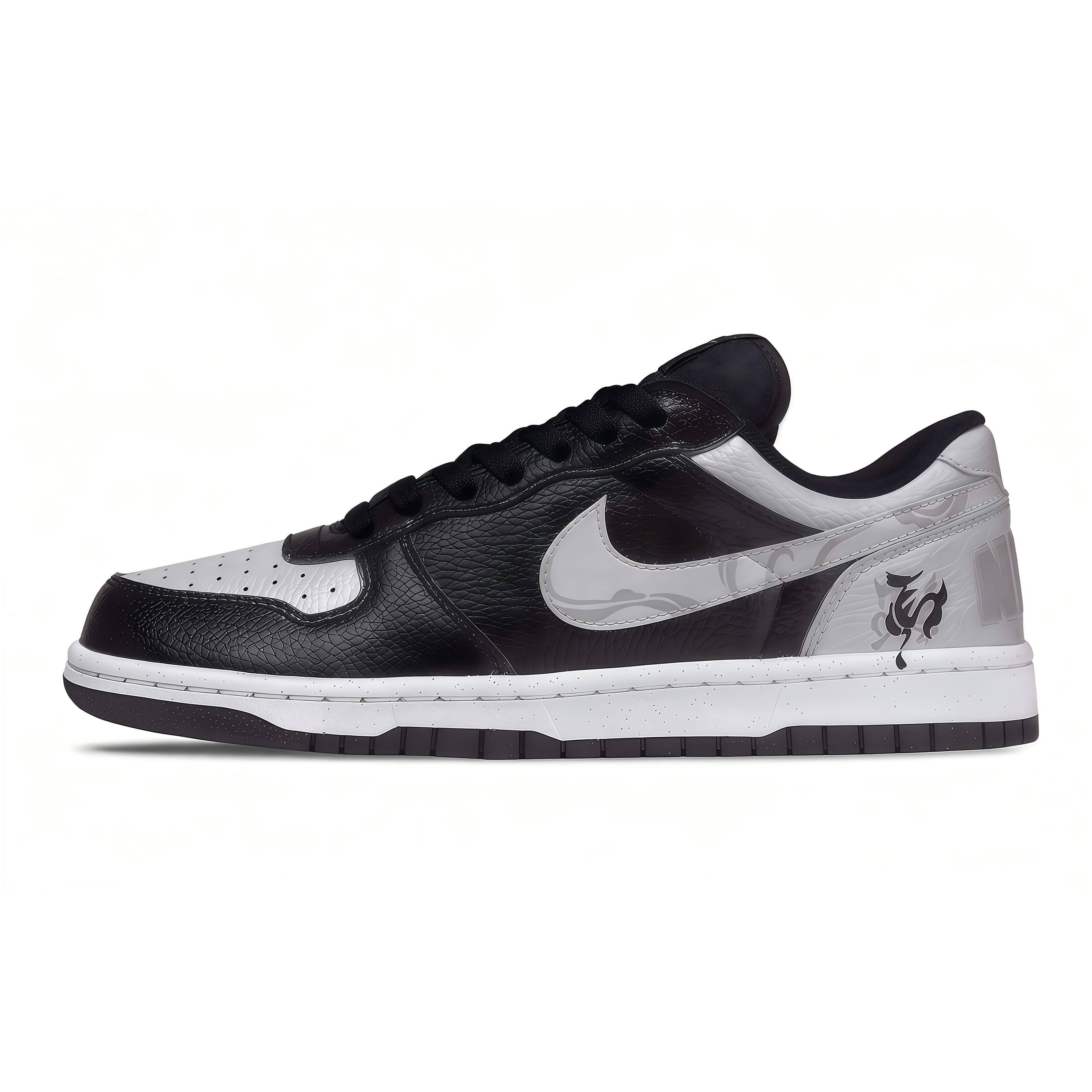 

Nike Big Shadow Gray Low top Skateboard Shoes Men s Black 355152-016(Team767-) 44