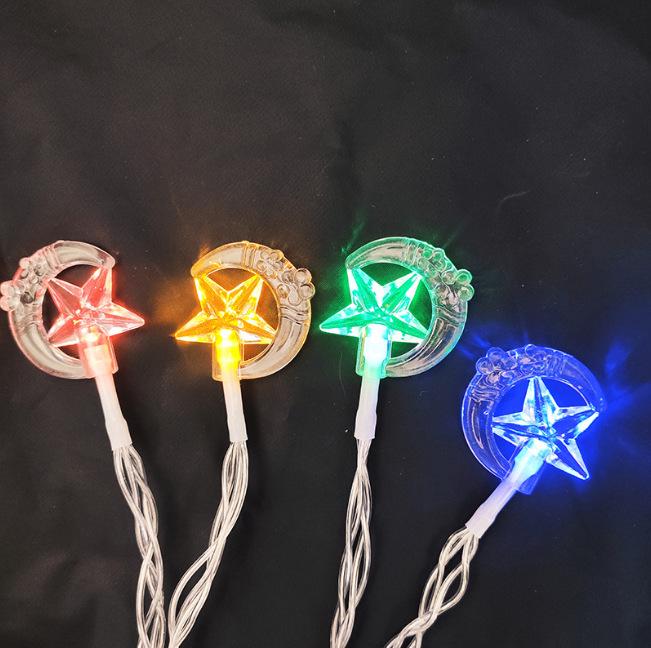 Middle East Moon & Star LED String Lights for Bedroom Atmosphere