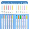 Deli Eye Protection Fluorescent Marker Pen, Macaron Morandi Colors, Soft Tip