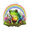 M728 Süßer Regenbogenfrosch Wandaufkleber Kinderzimmer Schlafzimmer Heimdekoration Tapetenhintergrund Süße Tieraufkleber