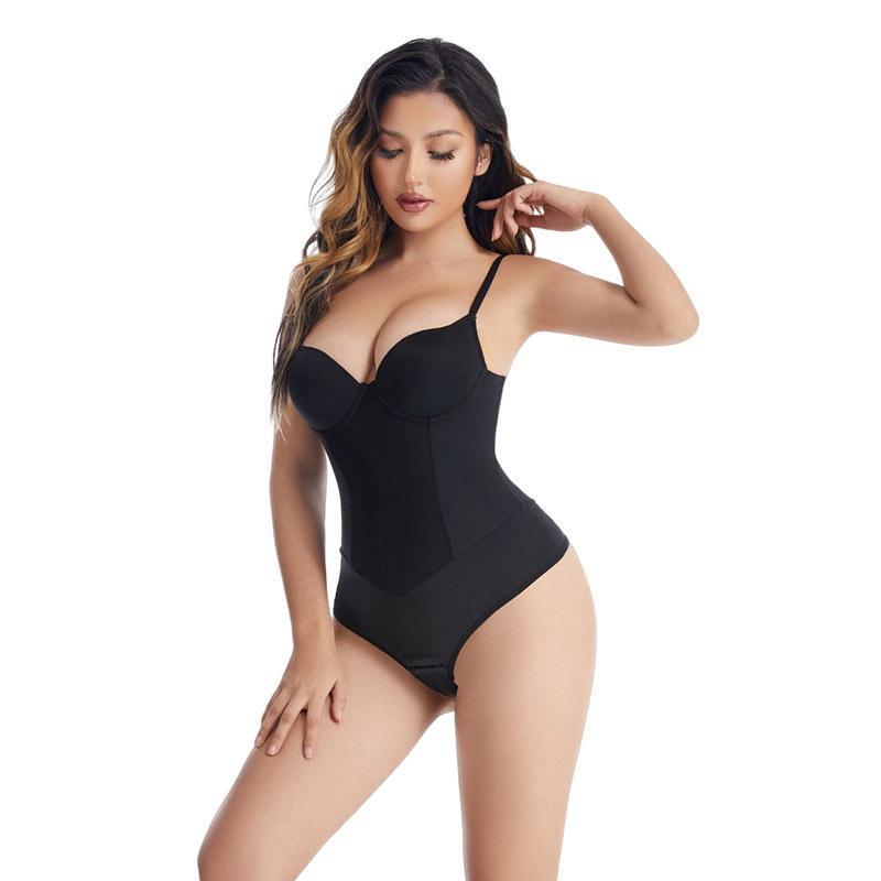 Womens Postpartum Tummy Control Shapewear One Piece Bodysuit With Built In Bra