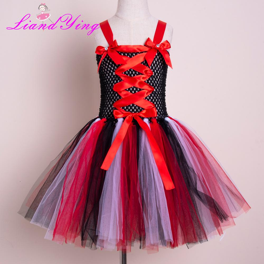 European & American Style Halloween Witch Tutu Dress for Kids - Puff Skirt Design