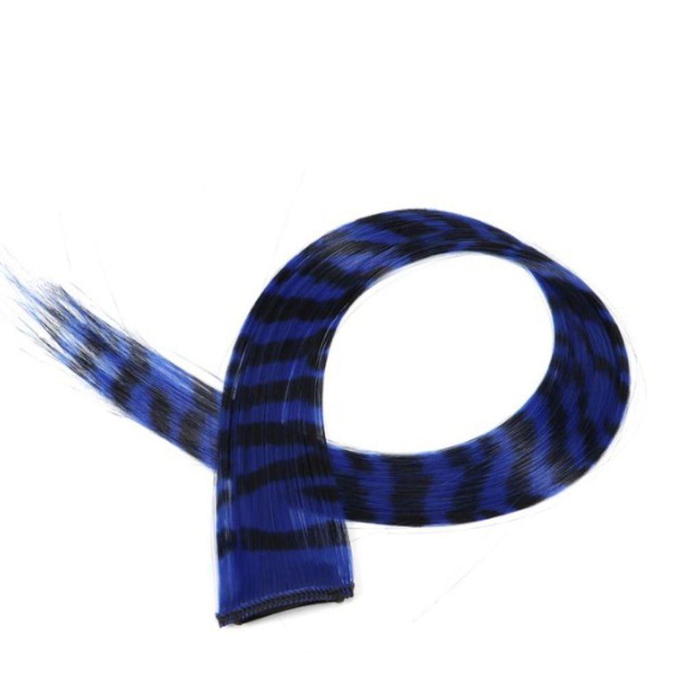 Colorful Girls Heat Resistant Fiber Feather Hair Extension Piece Leopard Print Wig Hair Accessories