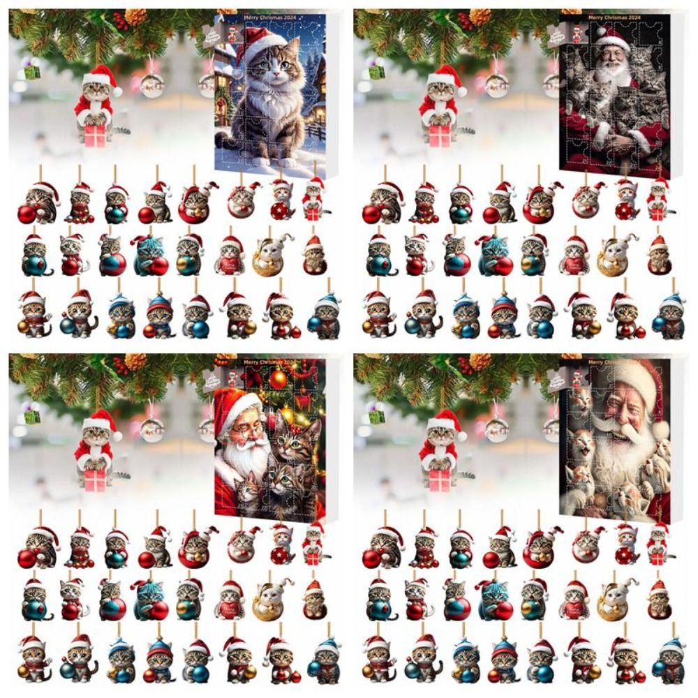 Christmas Hanging Ornament Ornament Advent Calendar Acrylic 24 Days Christmas Countdown Calendar