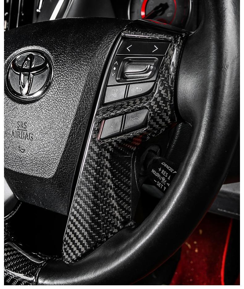Carbon Fiber Interior Trim for Toyota Vellfire/Alphard Steering Wheel Decoration
