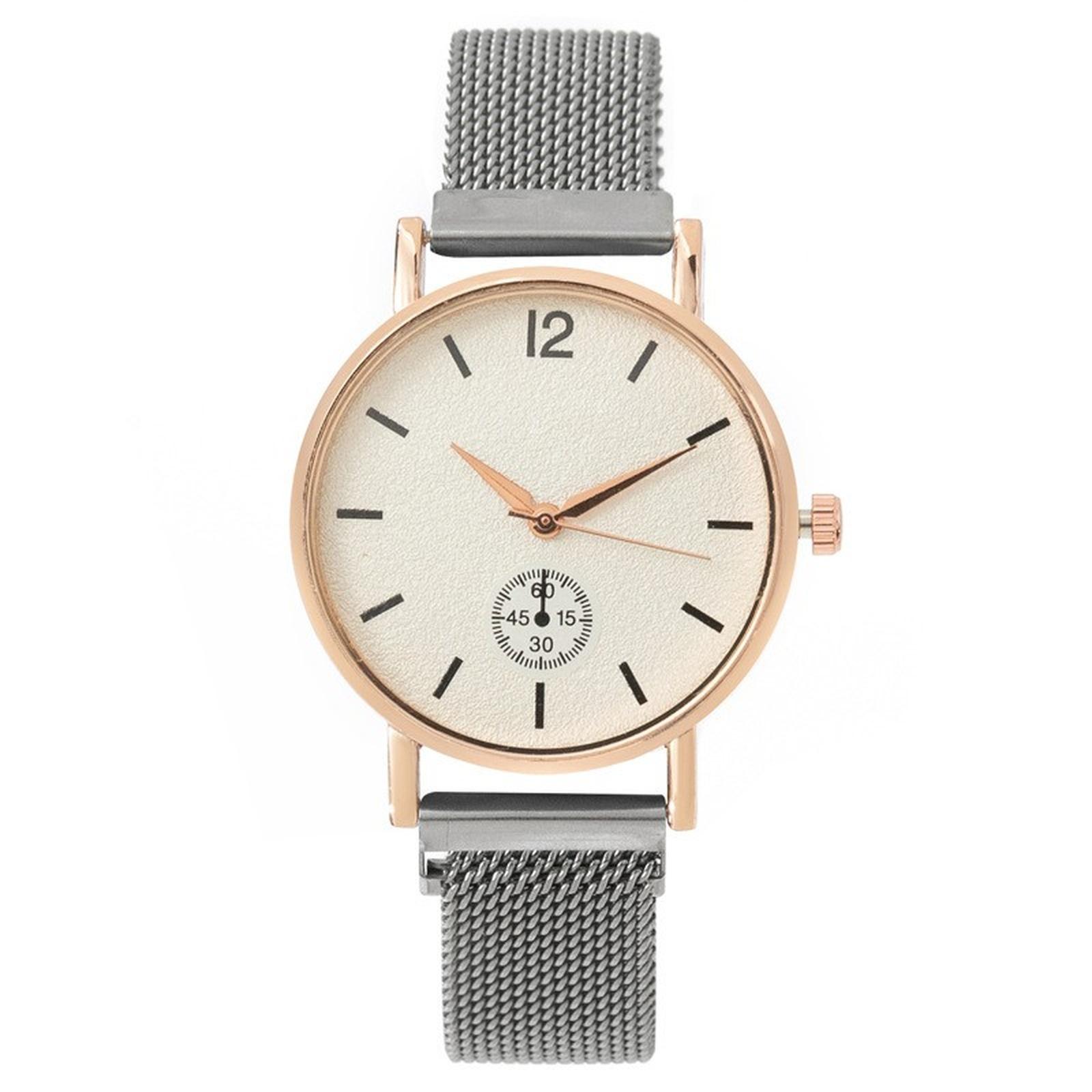 

Женские модные кожаные часы One Size серебряный