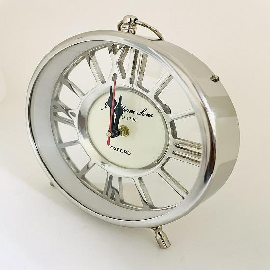 Zegar Stołowy 22,86 Cm, Cyfry Rzymskie Biurko, Zegar Półkowy do Domu, Dekoracja Biura Unikalny Zegar na Prezent